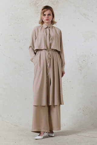 Medine İpeği Rüzgarlıklı Takım Vizon - 2