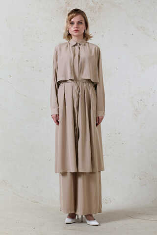 Medine İpeği Rüzgarlıklı Takım Vizon - 1