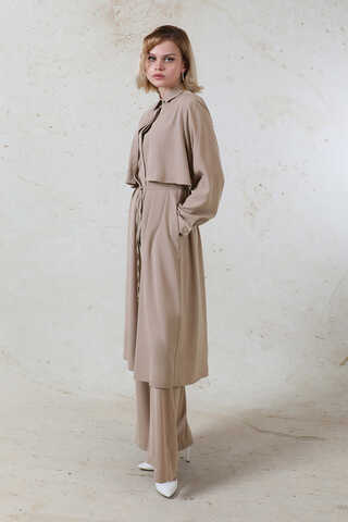 Medine İpeği Rüzgarlıklı Takım Vizon - 3