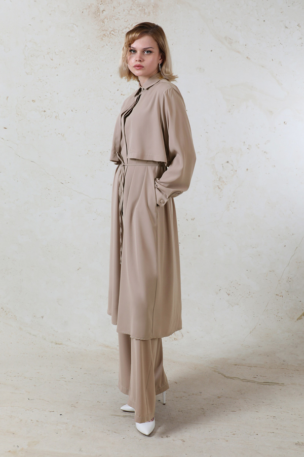 Medine İpeği Rüzgarlıklı Takım Vizon - 3