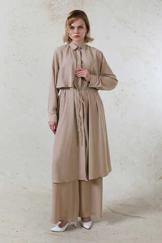 Medine İpeği Rüzgarlıklı Takım Vizon - 4