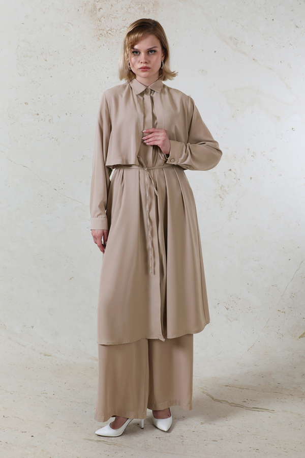 Medine İpeği Rüzgarlıklı Takım Vizon - 4