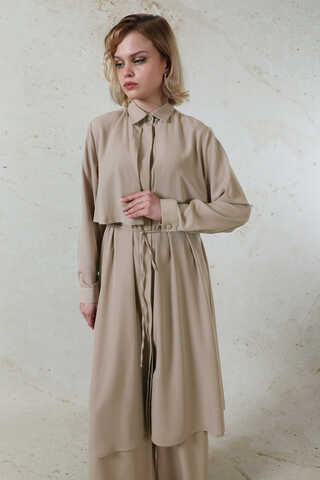 Medine İpeği Rüzgarlıklı Takım Vizon - 5