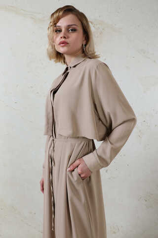 Medine İpeği Rüzgarlıklı Takım Vizon - 7