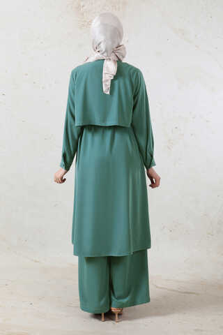 Medine İpeği Rüzgarlıklı Takım Zümrüt - 9