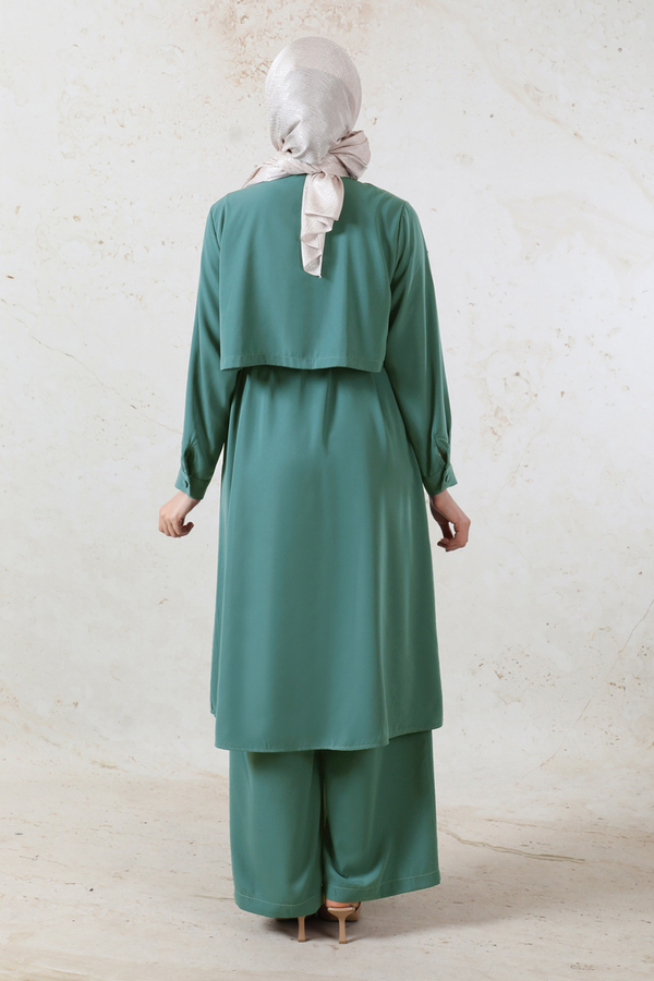 Medine İpeği Rüzgarlıklı Takım Zümrüt - 9