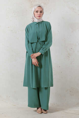 Medine İpeği Rüzgarlıklı Takım Zümrüt - 1