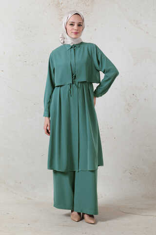 Medine İpeği Rüzgarlıklı Takım Zümrüt - 2