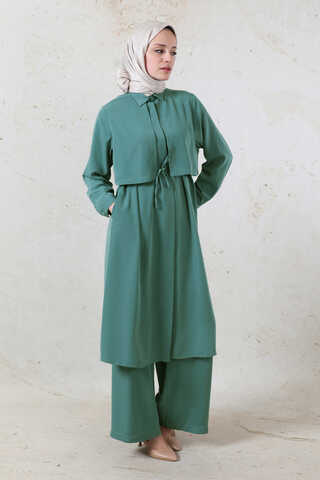 Medine İpeği Rüzgarlıklı Takım Zümrüt - 3