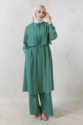 Medine İpeği Rüzgarlıklı Takım Zümrüt - 4