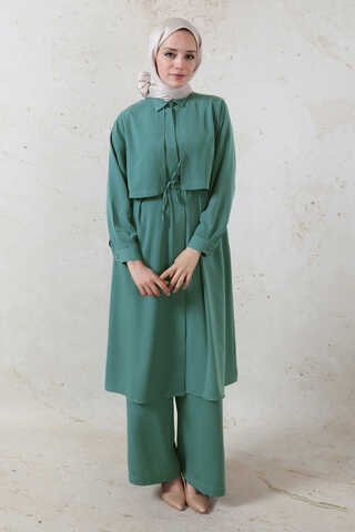 Medine İpeği Rüzgarlıklı Takım Zümrüt - 5