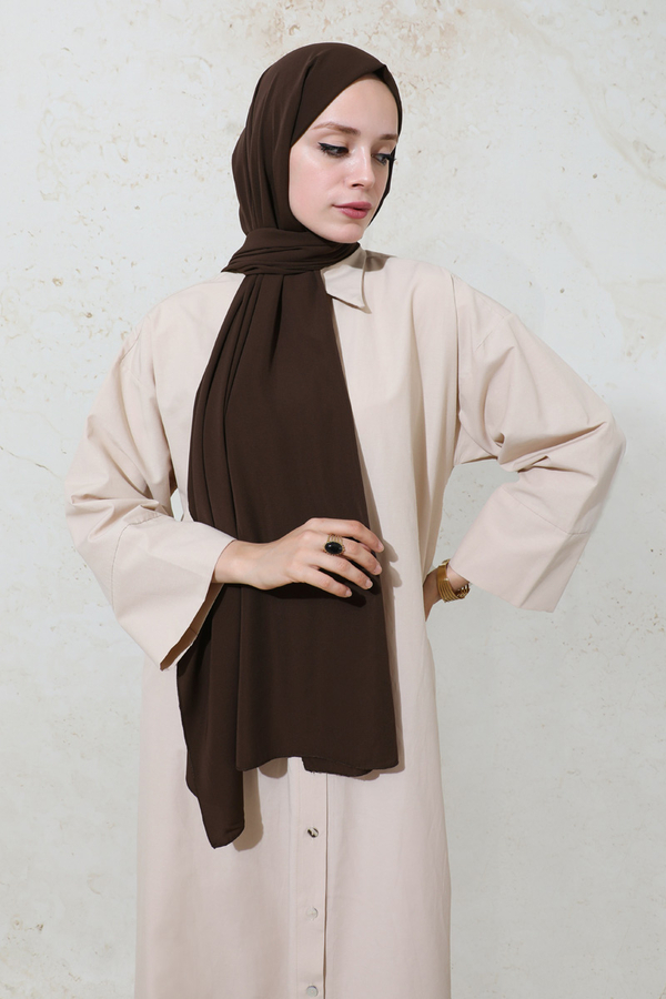 Medine İpeği Şal Acı Kahve - 4