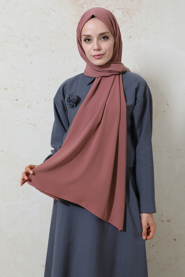 Medine İpeği Şal Gül Kurusu 