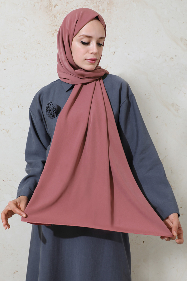 Medine İpeği Şal Gül Kurusu - 2