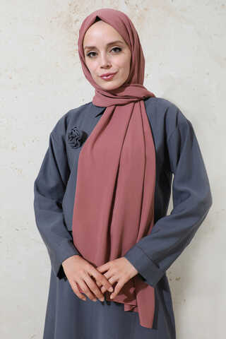 Medine İpeği Şal Gül Kurusu - 4