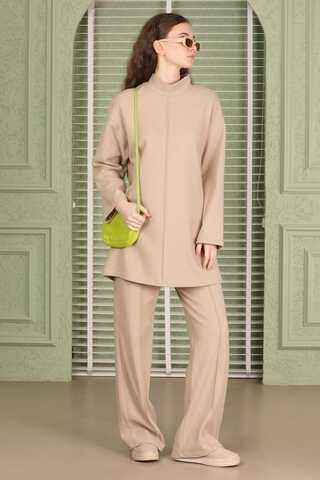 Medium Striped Suit Beige - 1
