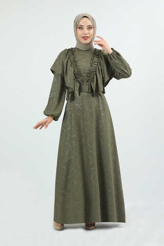 Mehran Dress Khaki - 1