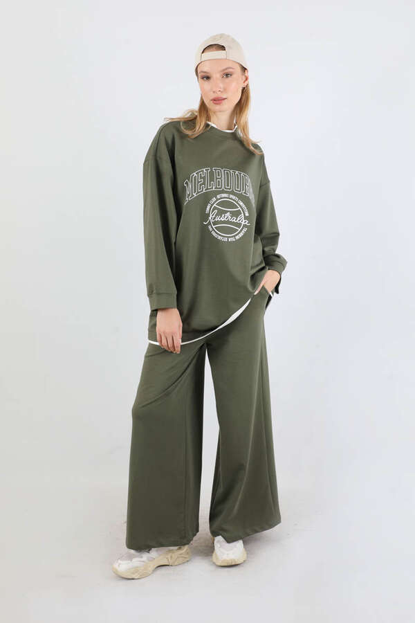 Melbourne Baskılı Spor Takım Haki - 1