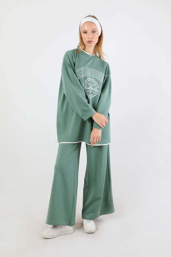 Melbourne Baskılı Spor Takım Mint - 1