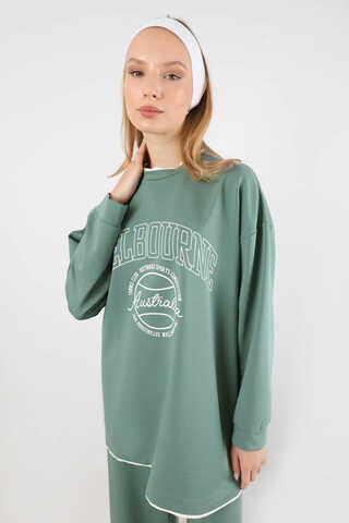 Melbourne Baskılı Spor Takım Mint - 2