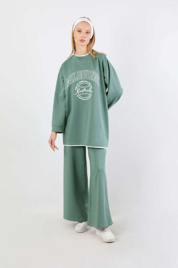 Melbourne Baskılı Spor Takım Mint - 3