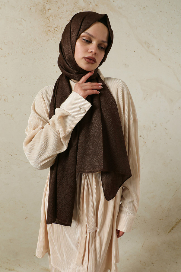 Melisa Jakarlı Şal Acı Kahve - 1