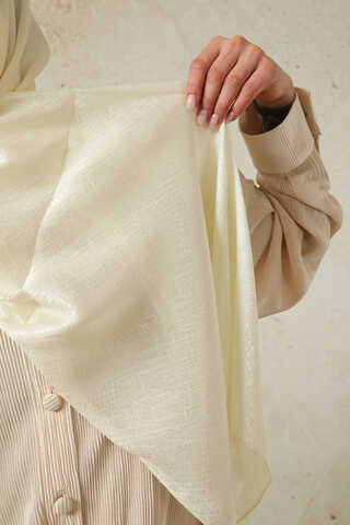 Melisa Jakarlı Şal Ekru - 2