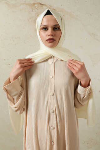 Melisa Jakarlı Şal Ekru - 3