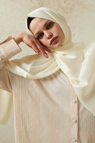 Melisa Jakarlı Şal Ekru - 4