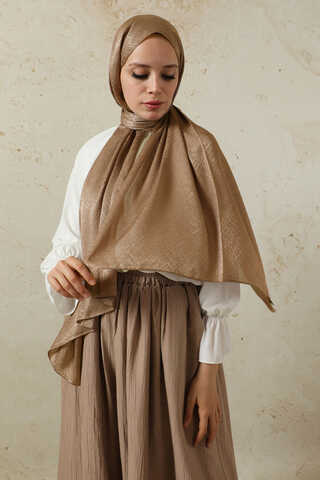 Melisa Jakarlı Şal Koyu Vizon - 1