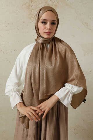 Melisa Jakarlı Şal Koyu Vizon - 4