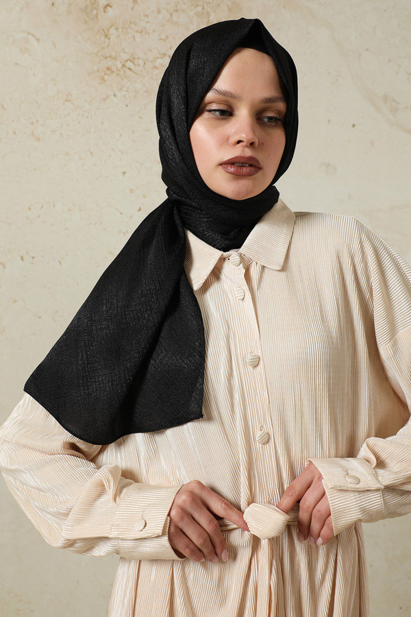 Melisa Jakarlı Şal Siyah - 1