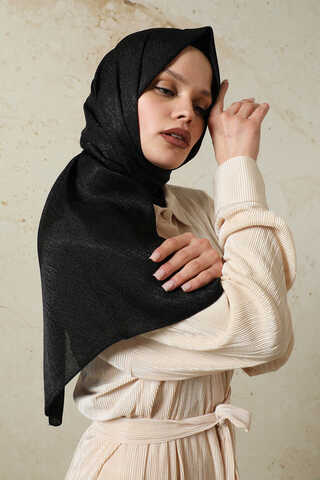 Melisa Jakarlı Şal Siyah - 3