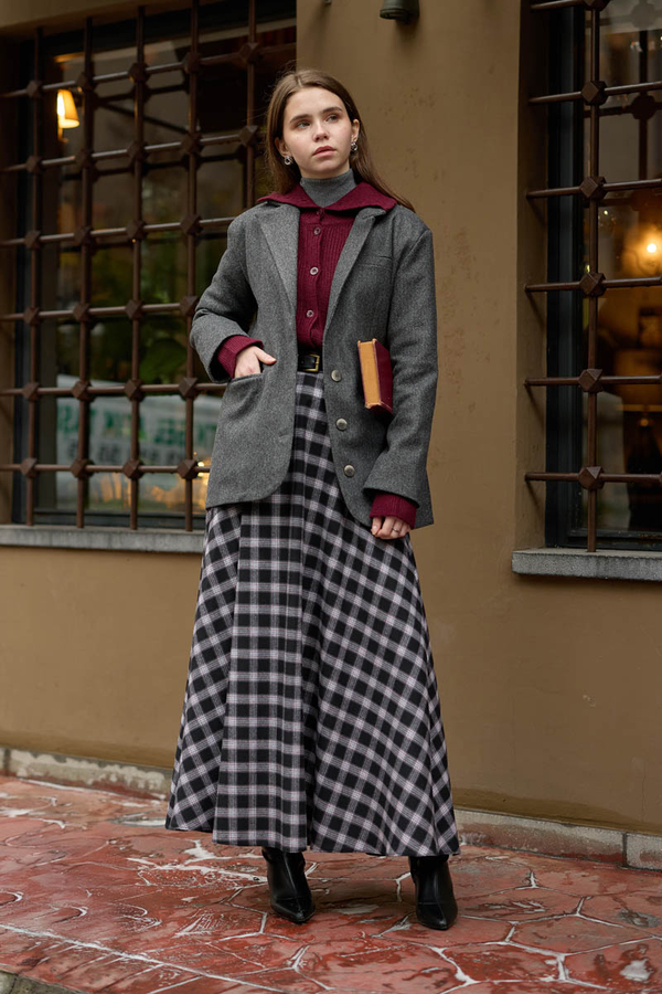 Melton Blazer Jacket Anthracite