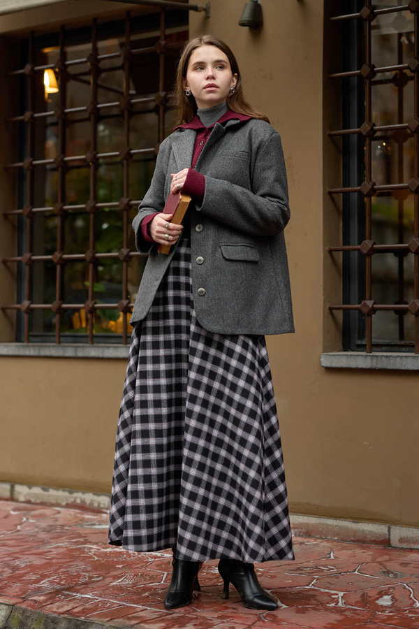 Melton Blazer Jacket Anthracite (1)