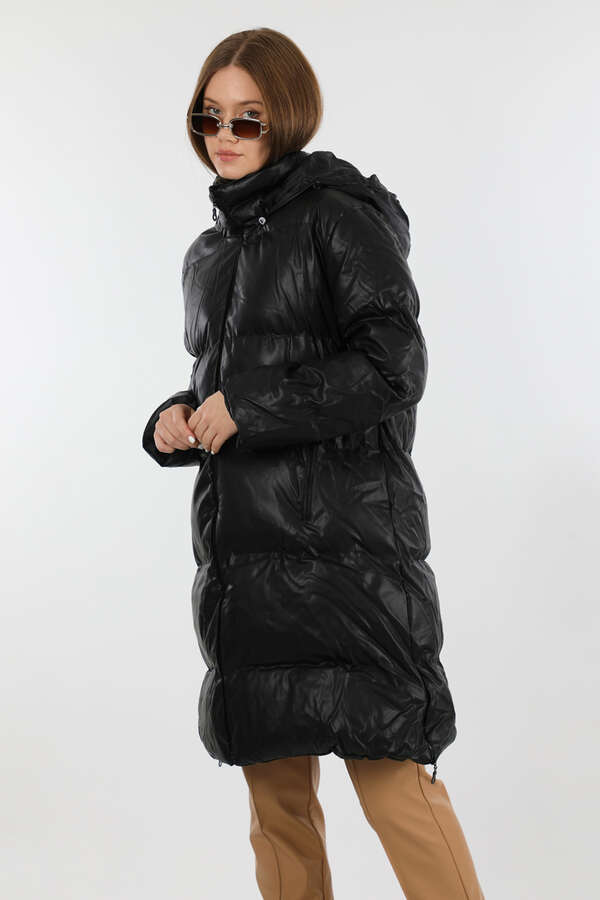 Midi Boy Şişme Mont Siyah - 2