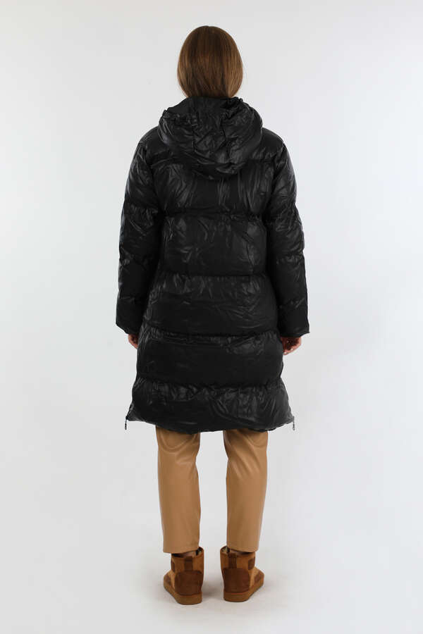 Midi Boy Şişme Mont Siyah - 6