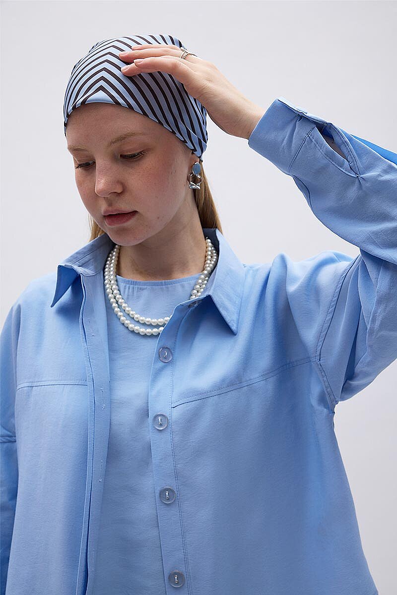Modal Gömlekli Takım Bebe Mavisi - 5