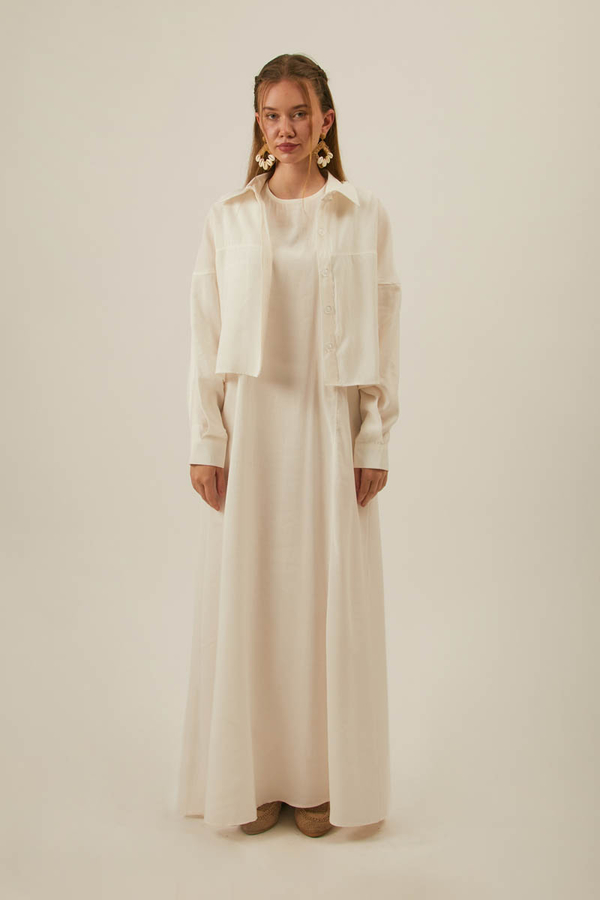 Modal Gömlekli Takım Beyaz - 5