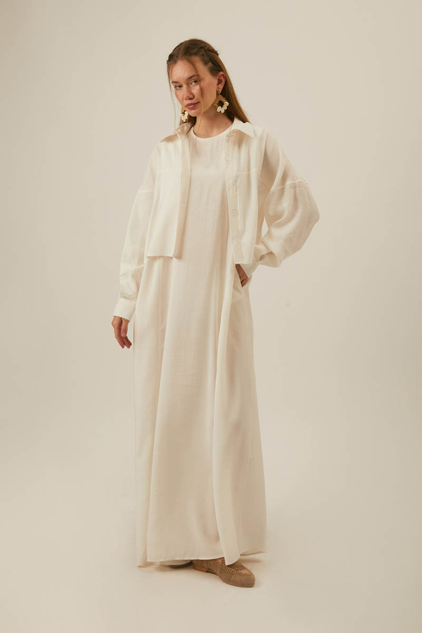 Modal Gömlekli Takım Beyaz - 6