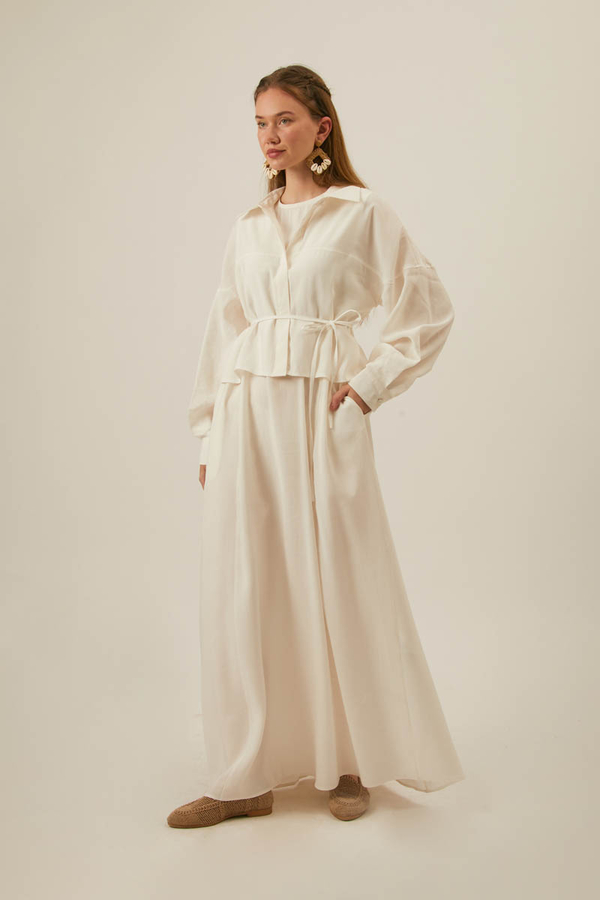 Modal Gömlekli Takım Beyaz - 8