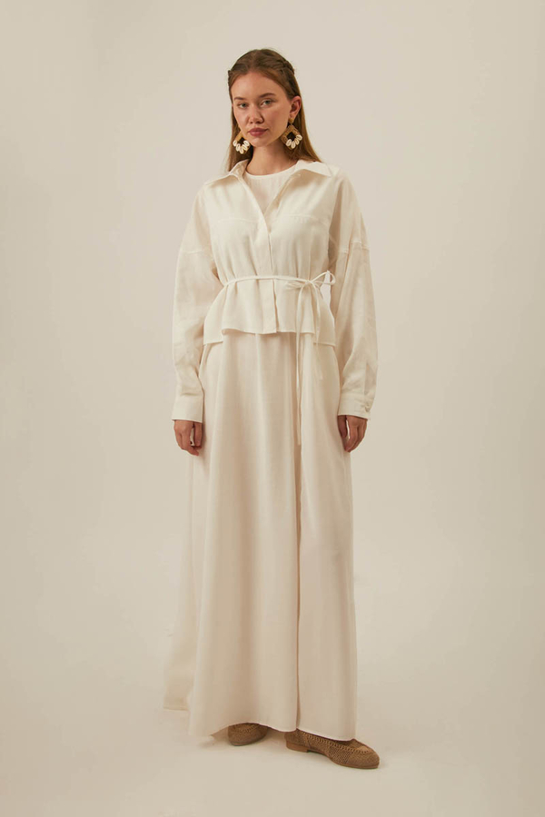 Modal Gömlekli Takım Beyaz - 7