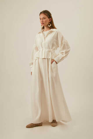 Modal Gömlekli Takım Beyaz - 8