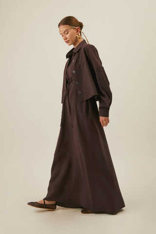 Modal Shirted Set Brown - 13