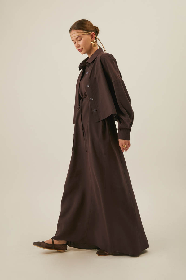 Modal Shirted Set Brown - 13