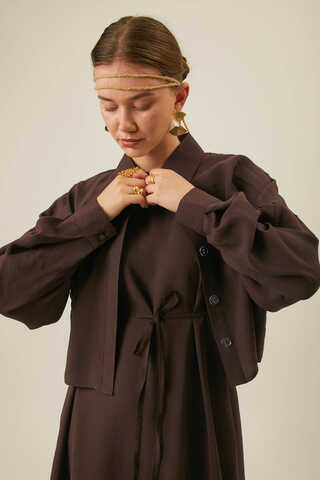 Modal Shirted Set Brown - 6