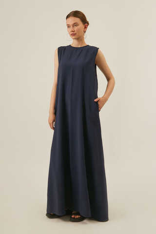 Modal Shirted Set Navy Blue - 2