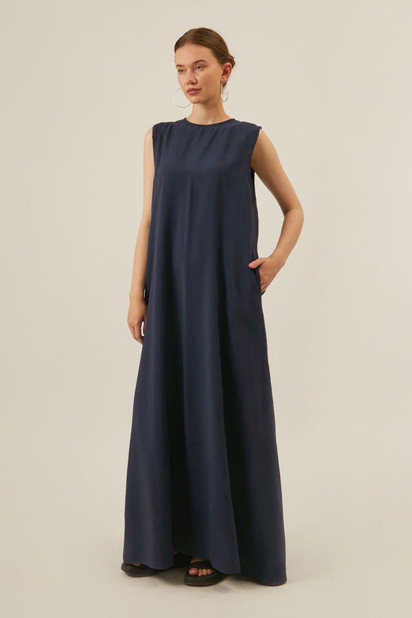 Modal Shirted Set Navy Blue - 2