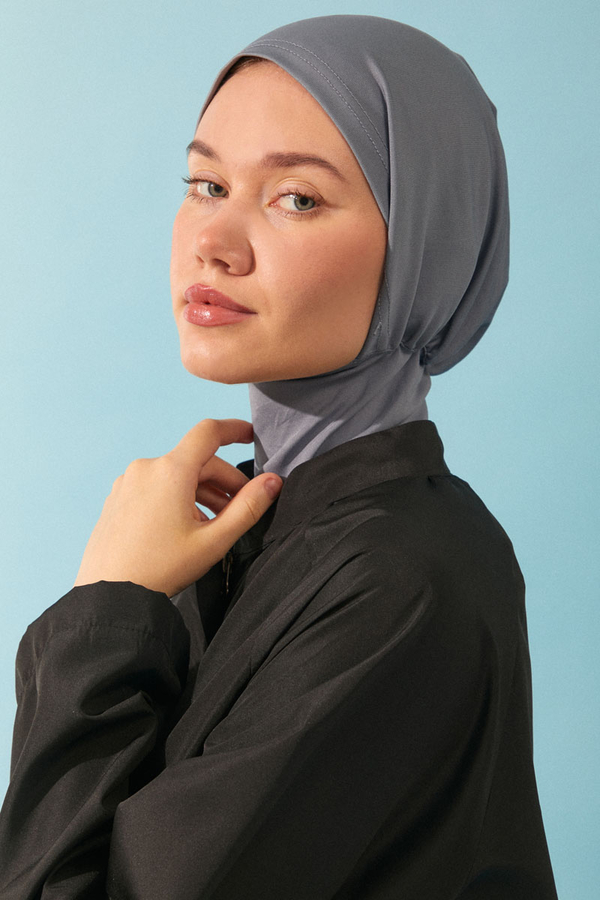 Modest Swim Cap in Gray - 3