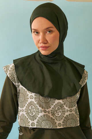 Modest Swim Cap in Khaki - 2